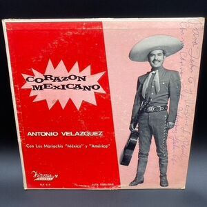 SIGNED Antonio Velázquez "CORAZON MEXICANO" Tex Mex Norteñas Rancheras RARE‎